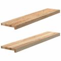 vidaXL Okenný parapet 2 ks 100x20x2 cm neošetrený dubový masív