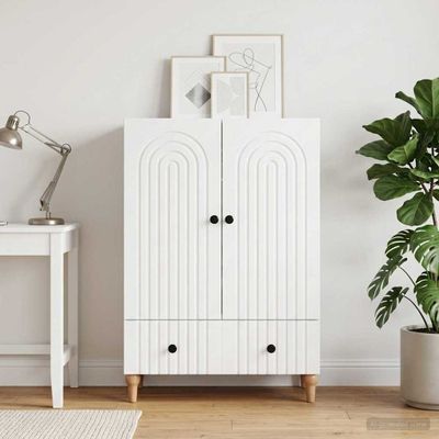 vidaXL Servírovacia skriňa Biela 66 x 34,5 x 95 cm Kompozitné drevo