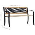 vidaXL Záhradná lavička 120 cm drevo