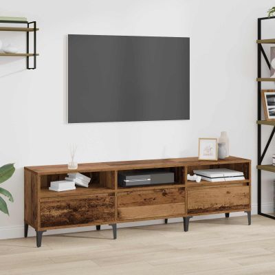 vidaXL TV skrinka so zásuvkou Staré drevo 150 x 30 x 45 cm