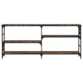 vidaXL Konzolový stolík dymový dub 180x29x76,5 cm kompozitné drevo