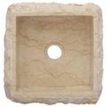 vidaXL Umývadlo krémové 30x30x13 cm mramor