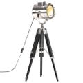 vidaXL Lampa na statíve čierna 69 cm mangovníkový masív
