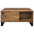 vidaXL Konferenčný stolík Staré drevo 80 x 80 x 36,5 cm