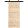 vidaXL Posuvné dvere Prírodná 80 x 208 cm Borovicový masív