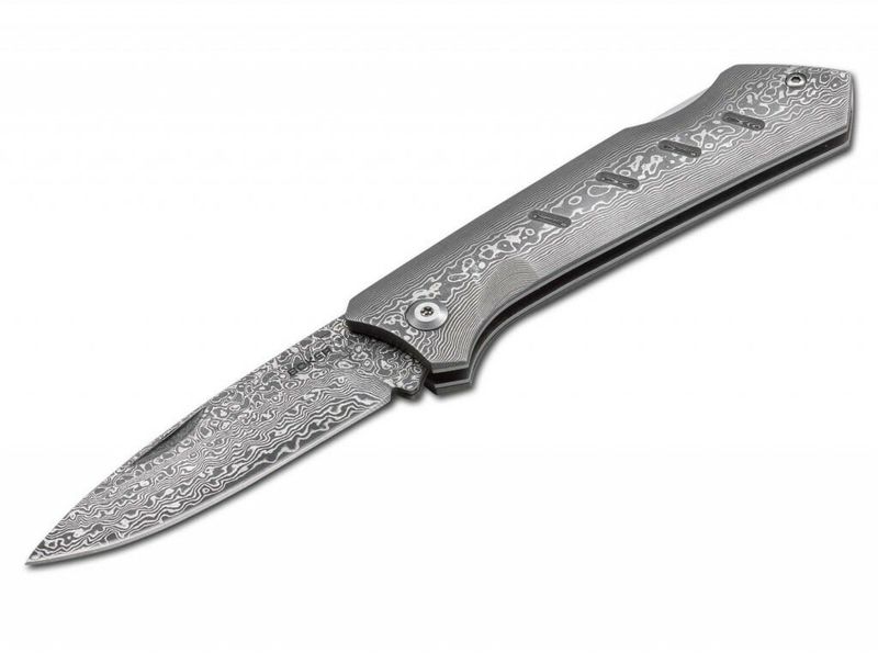 Böker Plus 01BO511DAM Damascus Dominator vreckový nôž 8,4 cm, damašek