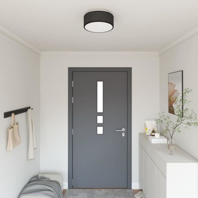 vidaXL Stropná lampa so bodmi Čierna 30 x 30 x 13,5 cm látka