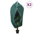 vidaXL Flísové kryty na rastliny so zipsom 2 ks 70 g/m² 1,2x1,8 m