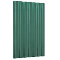 vidaXL Strešné panely 12 ks pozinkovaná oceľ zelená 60x36 cm