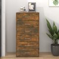 vidaXL Komoda so 6 zásuvkami dymový dub 50x34x96 cm spracované drevo