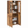 vidaXL Highboard 2 ks Staré drevo 69,5 x 34 x 180 cm Kompozitné drevo