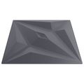 vidaXL Nástenné panely 12 ks 50 x 50 cm Star Šedý XPS Pena