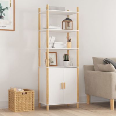 vidaXL Vysoká skrinka biela 60x40x173 cm spracované drevo