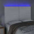 VidaXL Čelo postele biele 144x5x118/128 cm umelá koža