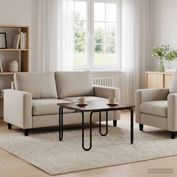 vidaXL Konferenčný stolík Dymový dub 100 x 100 x 45 cm