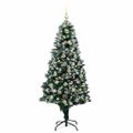 vidaXL Umelý vianočný stromček Zelená 180 cm PVC a Oceľ a Plast
