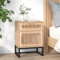 vidaXL Nočné stolíky 2ks čierne 40x30x55,5cm kompozitné drevo a železo