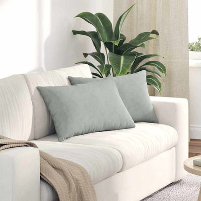 vidaXL Vankúše na pohovku 2 pcs Svetlosivá 60 x 40 cm