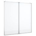 vidaXL Magnetická biela tabuľa skladacia 80x80x1,7 cm hliník