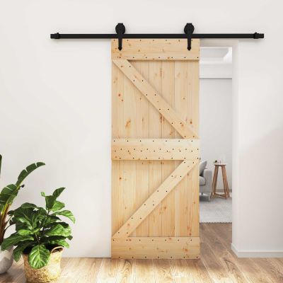 vidaXL Posuvné dvere Prírodná a čierna 85 x 210 cm