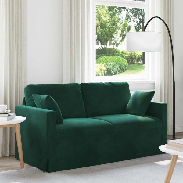 vidaXL Pohovka Tmavozelená 158 x 78 x 80 cm Zamat