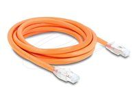 Delock - Patch kábel - RJ-45 (M) do RJ-45 (M) - 2 m - 7.8 mm - S/FTP - CAT 8.1 - lisovaný, prevedenie bez hrbole - oranžová