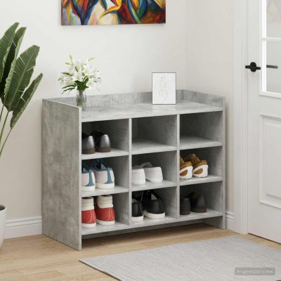 vidaXL Skriňa na topánky s úložiskom Betónovo sivá 85 x 39,5 x 70 cm