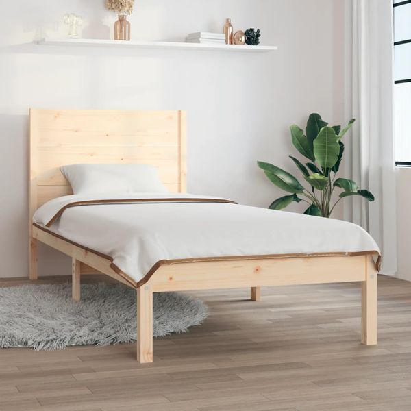 vidaXL Posteľný rám, drevený masív 75x190 cm, malé jednolôžko