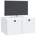 vidaXL Nástenná TV skrinka 59,5 x 41 x 30 cm Biela Kompozitné drevo