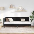 vidaXL Rohový rám postele s čelnou doskou Čierna 80 cm x 200 cm Zamat