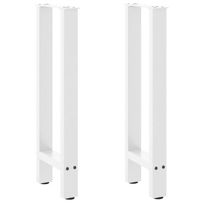 vidaXL Nohy konzolového stolíka biele 2 ks 28 x (72-73) cm oceľové
