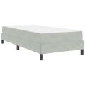 vidaXL Posteľ s pružinovým rámom Svetlosivá 90 x 220 cm látka