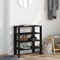vidaXL Regál na topánky čierny 61x32x70 cm kompozitné drevo
