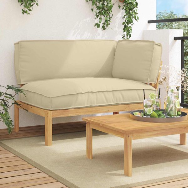 vidaXL Sada pohoviek Béžová 133 x 92 x 69 cm Pevné akáciové drevo