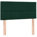vidaXL Posteľný rám boxsping s matracom tmavozelený 100x210 cm zamat