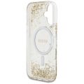 Guess HC Resin Bottom Glitter puzdro pre iPhone 16 MagSafe Zlaté