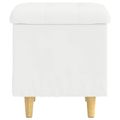 vidaXL Ottoman s Úložným Priestorom Biely 40 x 40 x 45 cm Umelá koža