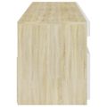 vidaXL TV skrinky 2 ks s LED svetlami biela a dub sonoma 75x35x40 cm