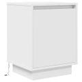 vidaXL Nočné skrinky s LED osvetlením 2 ks Biela 38x34x50 cm