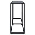 vidaXL Konzolový stolík čierny 140x35x75,5 cm tvrdené sklo