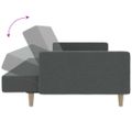 vidaXL 2-miestna rozkladacia pohovka s podnožkou bledosivá látková