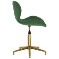 335043 vidaXL Swivel Dining Chair Dark Green Velvet