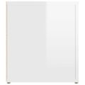 vidaXL TV skrinka lesklá biela 80x31,5x36 cm spracované drevo