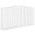 vidaXL Oblúkový gabionový kôš 3 ks 400x50x200/220cm pozinkované železo