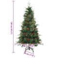 vidaXL Umelý Sklápací Vianočný Stromček Zelená 120 cm PVC, PE a oceľ