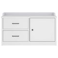 vidaXL Lavica do predsiene SANDNES biela 87x40x50 cm borovicový masív