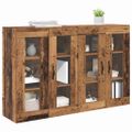 vidaXL Nástenné skrinky 2 ks Staré drevo 69,5 x 34 x 90 cm