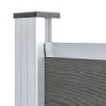 vidaXL Plotový panel WPC 175x146 cm sivý