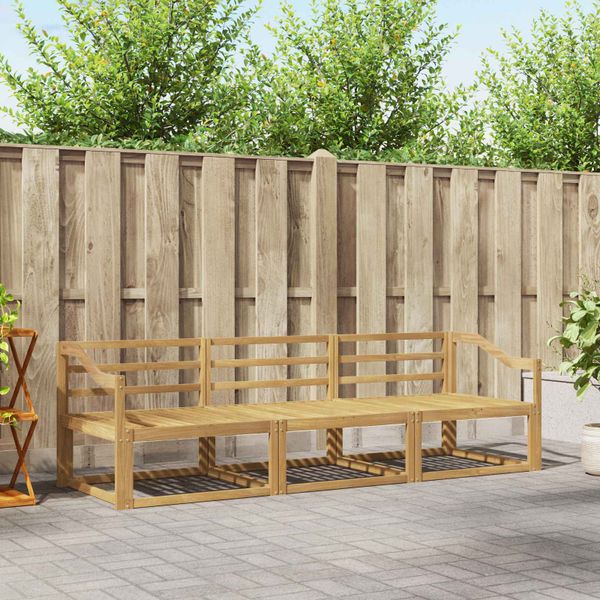 vidaXL Záhradná súprava gaučov 3 pcs Biela 245,5 x 83 x 73 cm
