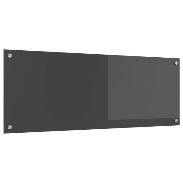 vidaXL Kuchynský obklad Tmavo šedá 110 x 40 cm tvrdené sklo